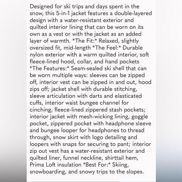 Free Movement by Free People Shred It 5-in-1 Jacket size Medium - Picture 9 of 9